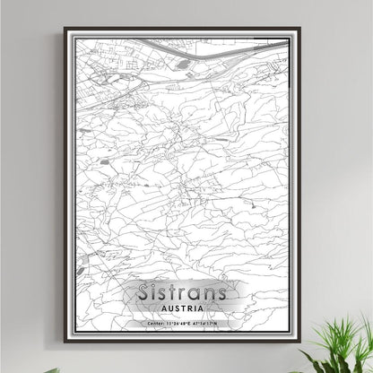 ROAD MAP OF SISTRANS, AUSTRIA BY MAPBAKES