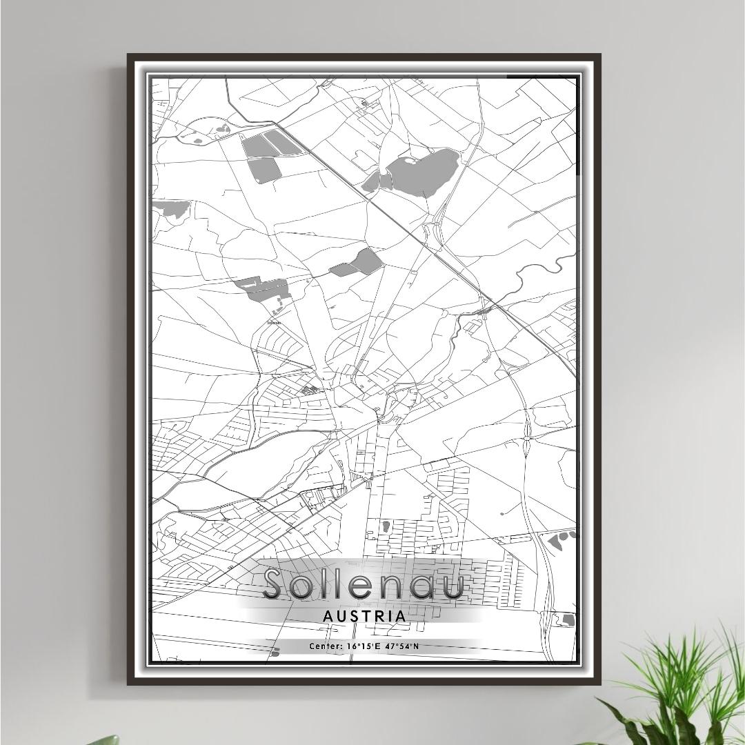 ROAD MAP OF SOLLENAU, AUSTRIA BY MAPBAKES