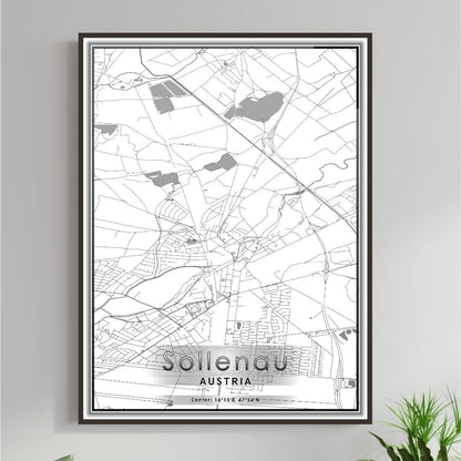 ROAD MAP OF SOLLENAU, AUSTRIA BY MAPBAKES