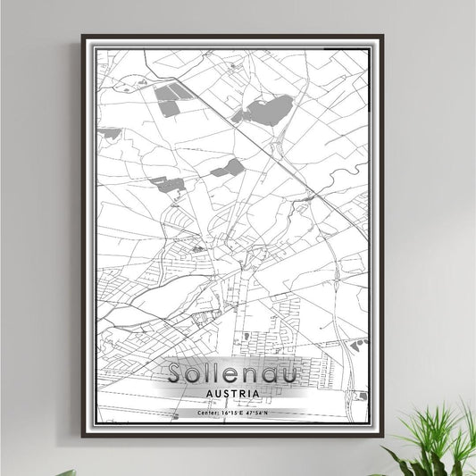 ROAD MAP OF SOLLENAU, AUSTRIA BY MAPBAKES