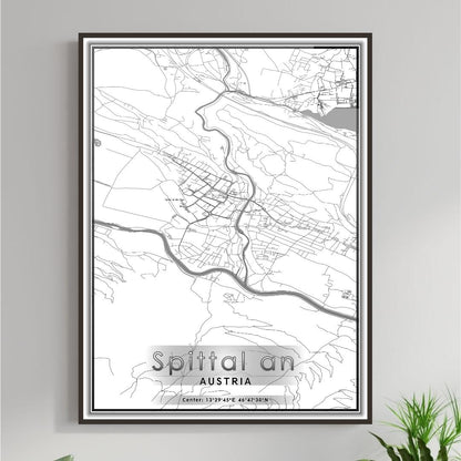 ROAD MAP OF SPITTAL AN DER DRAU, AUSTRIA BY MAPBAKES