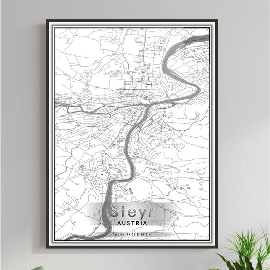 ROAD MAP OF STEYR, AUSTRIA BY MAPBAKES