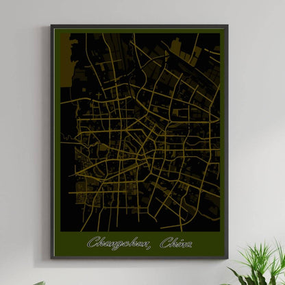 COLOURED ROAD MAP OF CHANGCHUN, CHINA BY MAPBAKES
