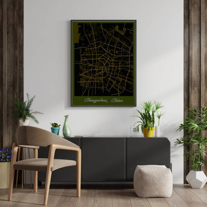 COLOURED ROAD MAP OF CHANGCHUN, CHINA BY MAPBAKES
