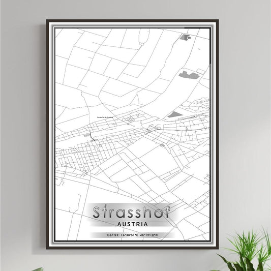 ROAD MAP OF STRASSHOF AN DER NORDBAHN, AUSTRIA BY MAPBAKES