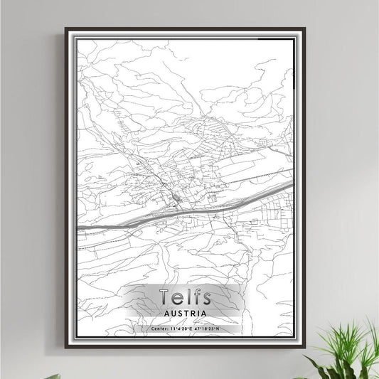 ROAD MAP OF TELFS, AUSTRIA BY MAPBAKES