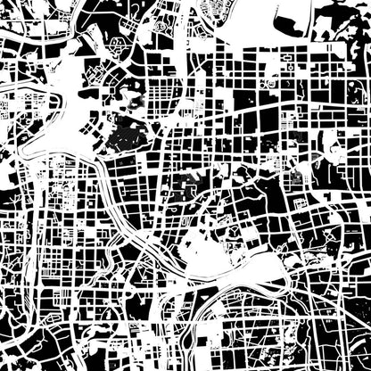 COLOURED ROAD MAP OF CHANGSHA, CHINA BY MAPBAKES