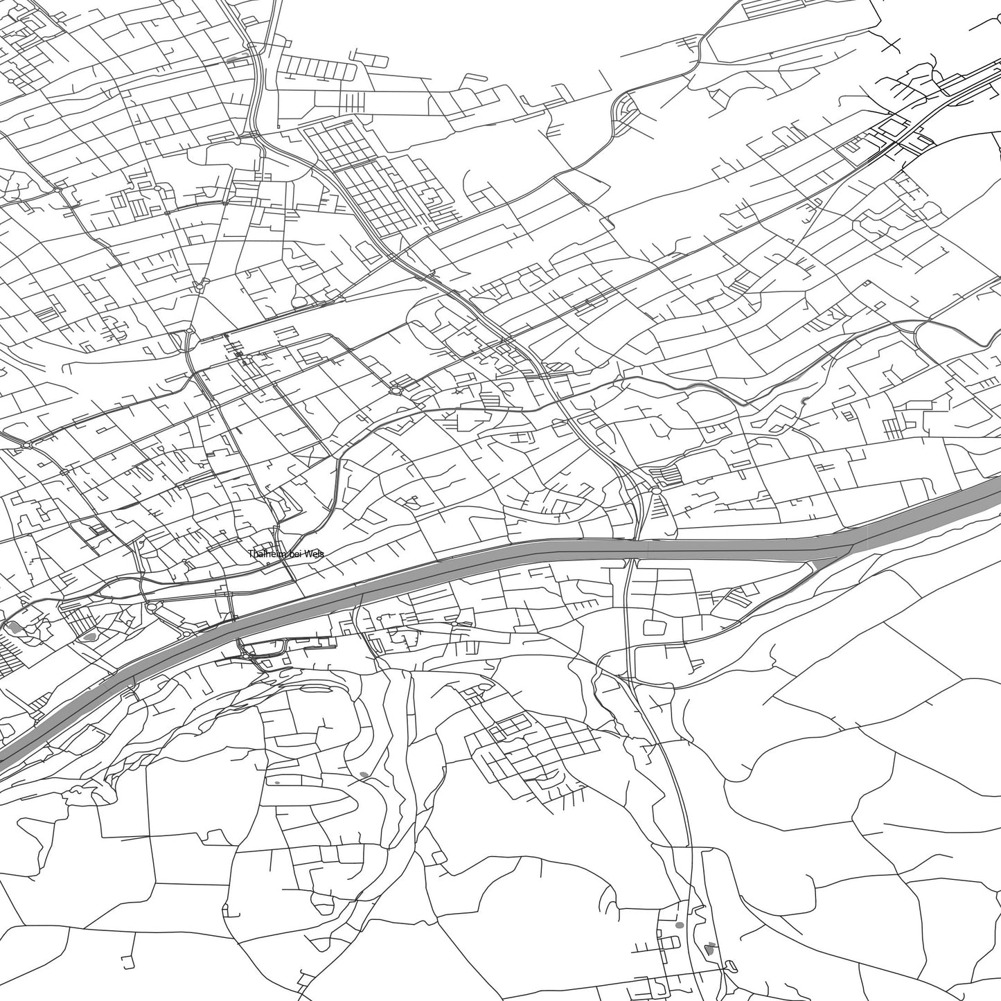 ROAD MAP OF THALHEIM, AUSTRIA BY MAPBAKES