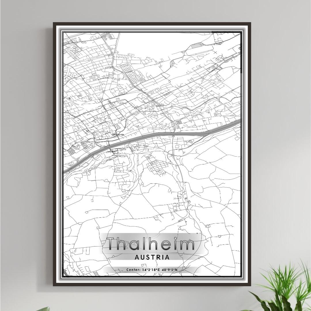 ROAD MAP OF THALHEIM, AUSTRIA BY MAPBAKES