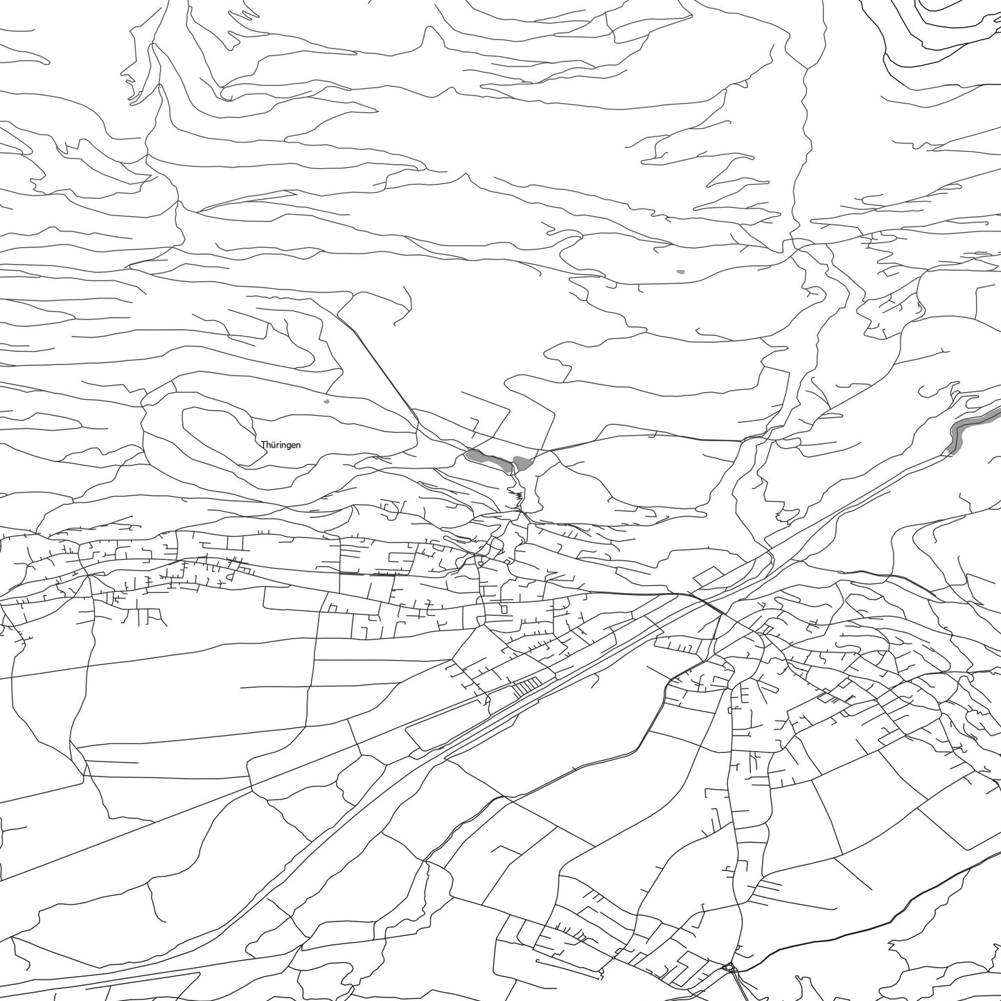 ROAD MAP OF THURINGEN, AUSTRIA BY MAPBAKES