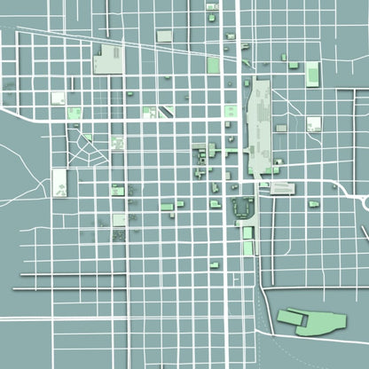 COLOURED ROAD MAP OF UYUNI, BOLIVIA BY MAPBAKES