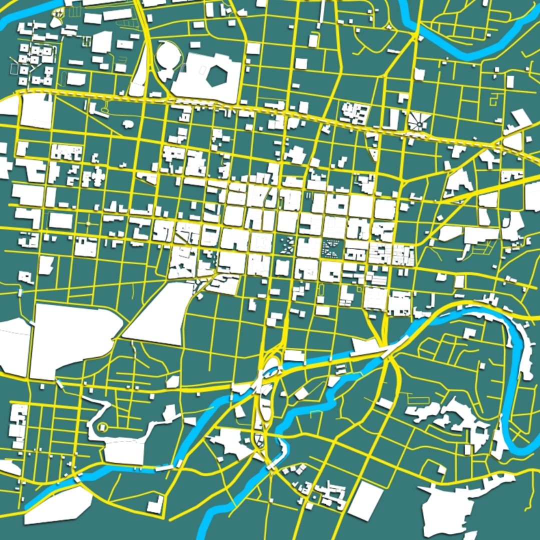 COLOURED ROAD MAP OF SAN SALVADOR, EL SALVADOR BY MAPBAKES