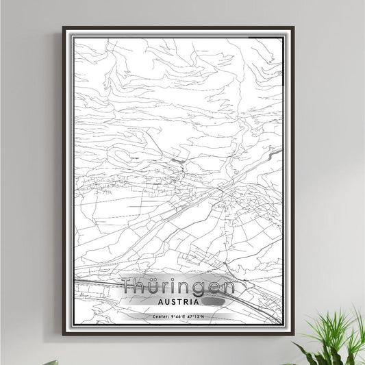 ROAD MAP OF THURINGEN, AUSTRIA BY MAPBAKES