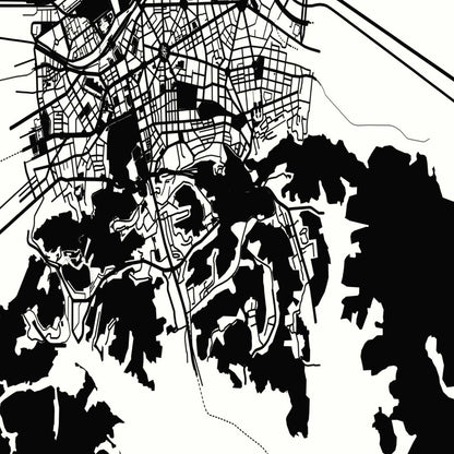 COLOURED ROAD MAP OF DALIAN, CHINA BY MAPBAKES