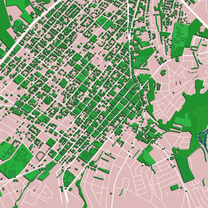 COLOURED ROAD MAP OF DAVID, PANAMA BY MAPBAKES