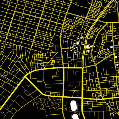 COLOURED ROAD MAP OF AL KHARJA, EGYPT BY MAPBAKES