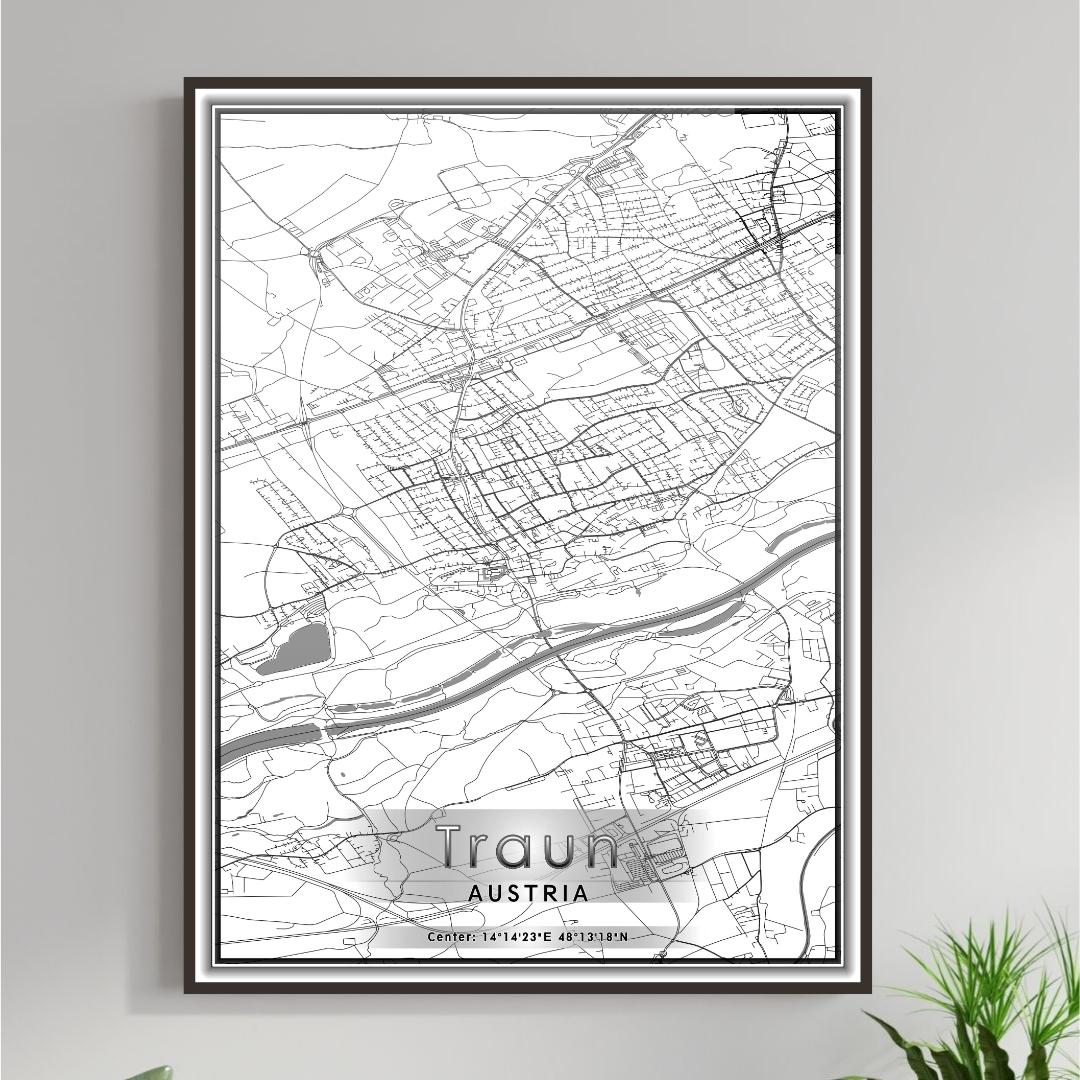 ROAD MAP OF TRAUN, AUSTRIA BY MAPBAKES