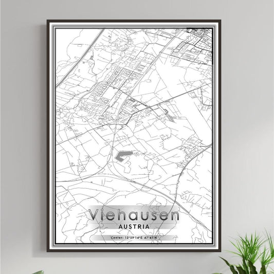 ROAD MAP OF VIEHHAUSEN, AUSTRIA BY MAPBAKES