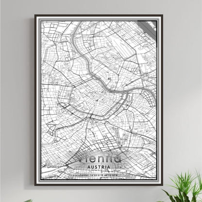 ROAD MAP OF VIENNA, AUSTRIA BY MAPBAKES