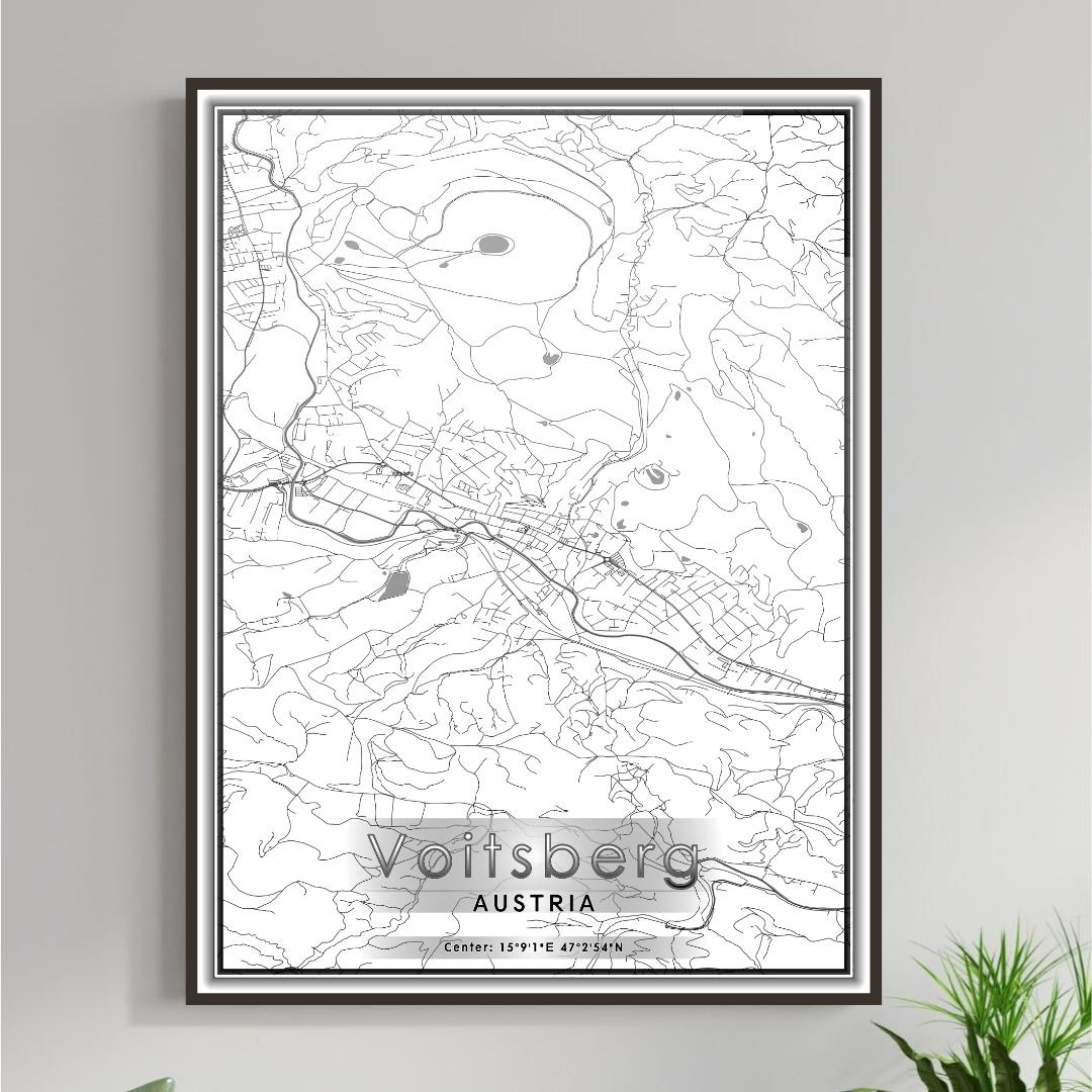 ROAD MAP OF VOITSBERG, AUSTRIA BY MAPBAKES