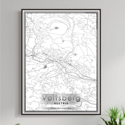 ROAD MAP OF VOITSBERG, AUSTRIA BY MAPBAKES