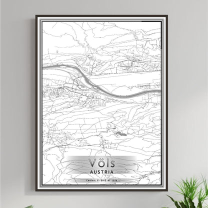 ROAD MAP OF VOLS, AUSTRIA BY MAPBAKES