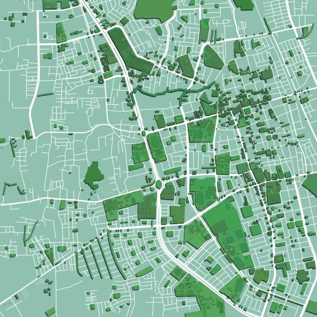 COLOURED ROAD MAP OF ICA, PERU BY MAPBAKES