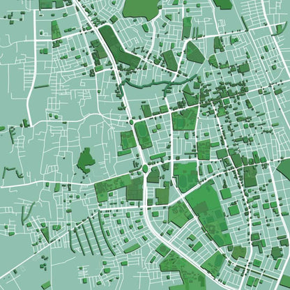 COLOURED ROAD MAP OF ICA, PERU BY MAPBAKES