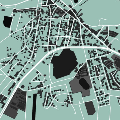 COLOURED ROAD MAP OF PENONOME, PANAMA BY MAPBAKES