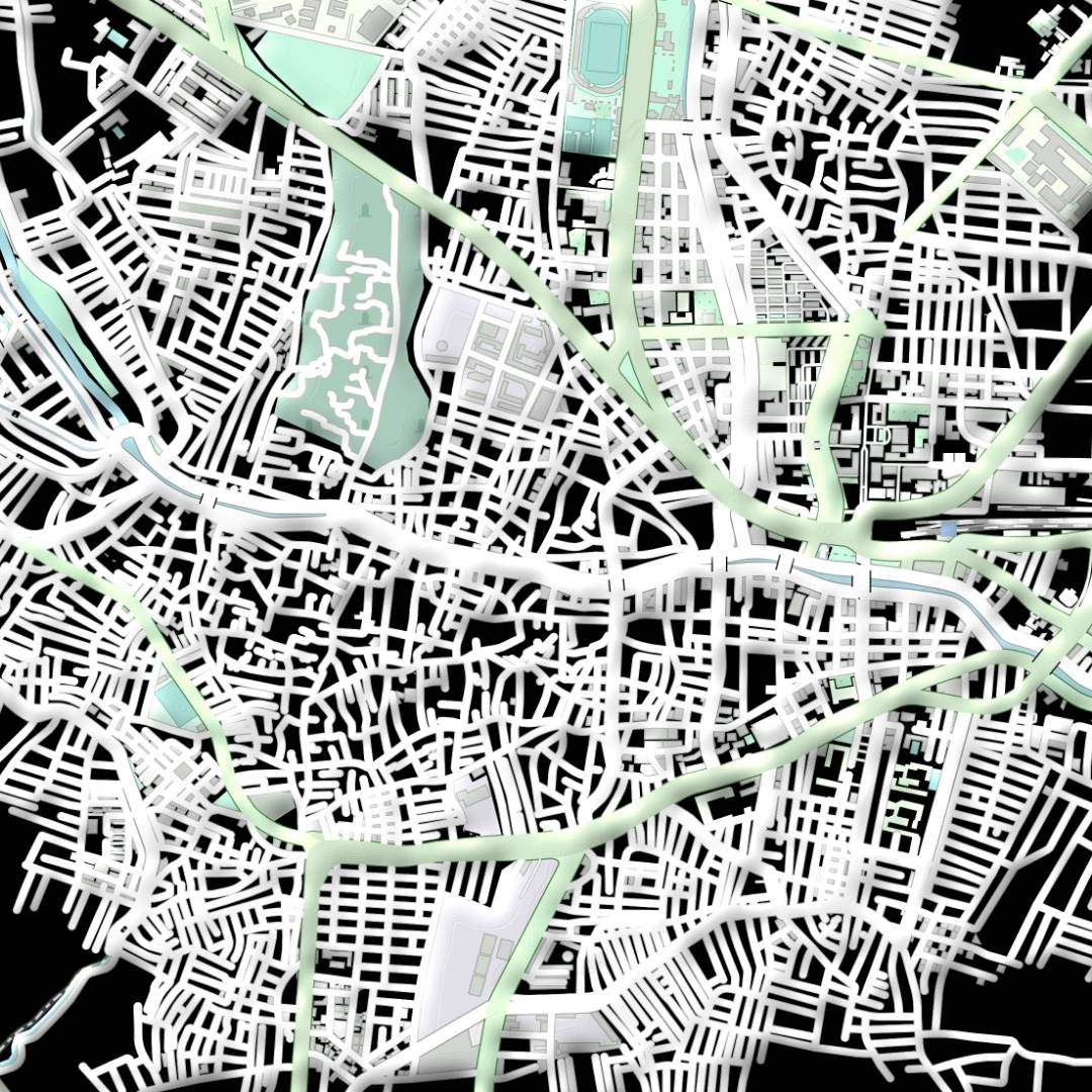 COLOURED ROAD MAP OF FAIYUM, EGYPT BY MAPBAKES