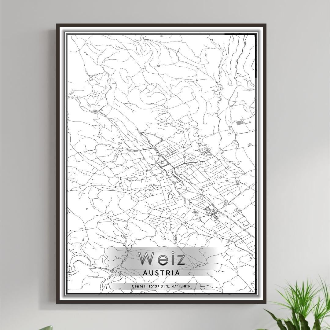 ROAD MAP OF WEIZ, AUSTRIA BY MAPBAKES