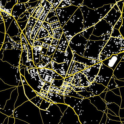 COLOURED ROAD MAP OF RUTANA, BURUNDI BY MAPBAKES