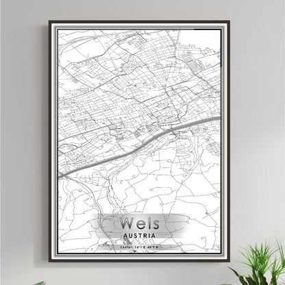 ROAD MAP OF WELS, AUSTRIA BY MAPBAKES