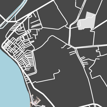 COLOURED ROAD MAP OF KOM OMBO, EGYPT BY MAPBAKES