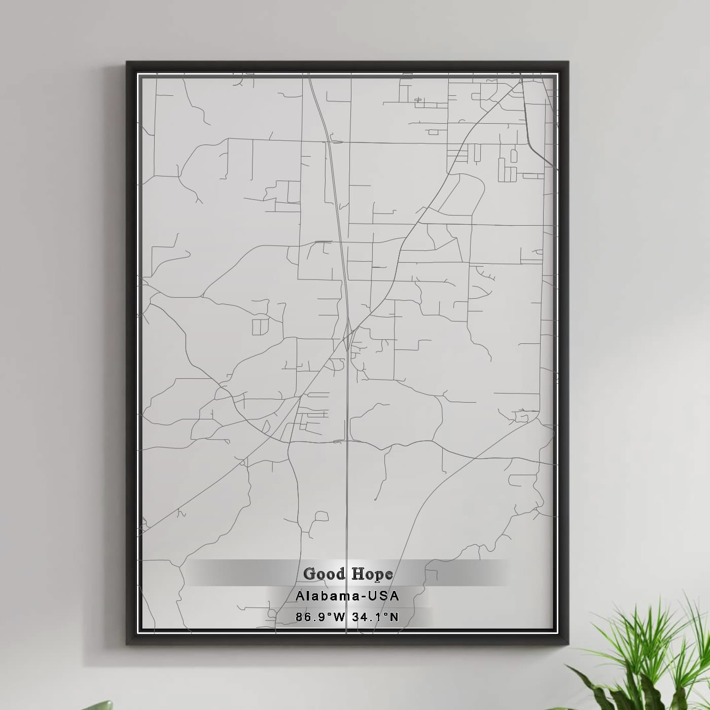 ROAD MAP OF GOOD HOPE, ALABAMA BY MAPBAKES