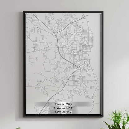 ROAD MAP OF PHENIX CITY, ALABAMA BY MAPBAKES