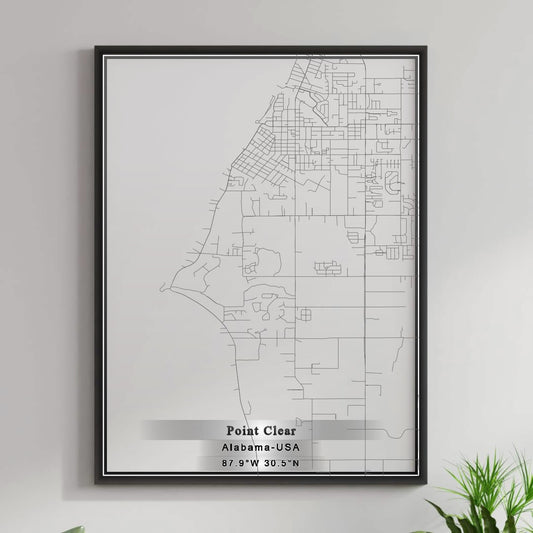 ROAD MAP OF POINT CLEAR, ALABAMA BY MAPBAKES