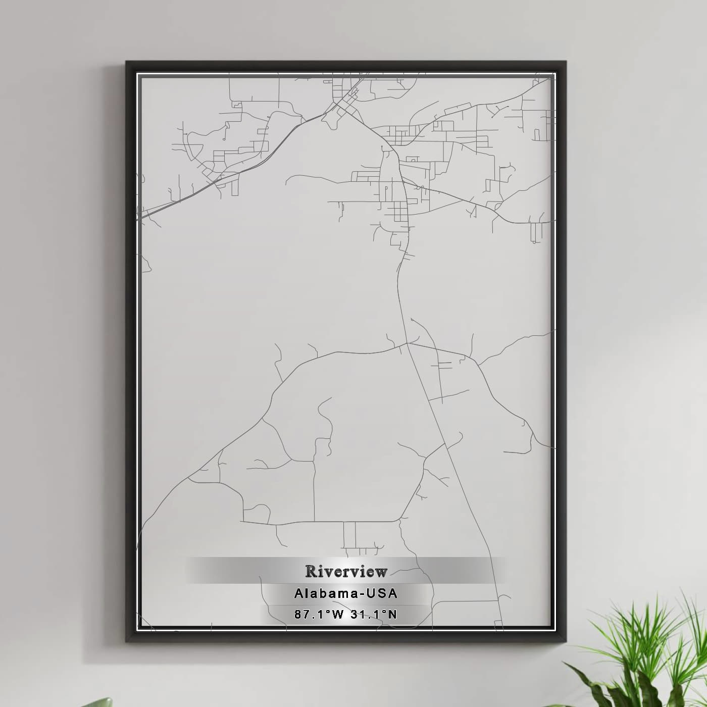 ROAD MAP OF RIVERVIEW, ALABAMA BY MAPBAKES