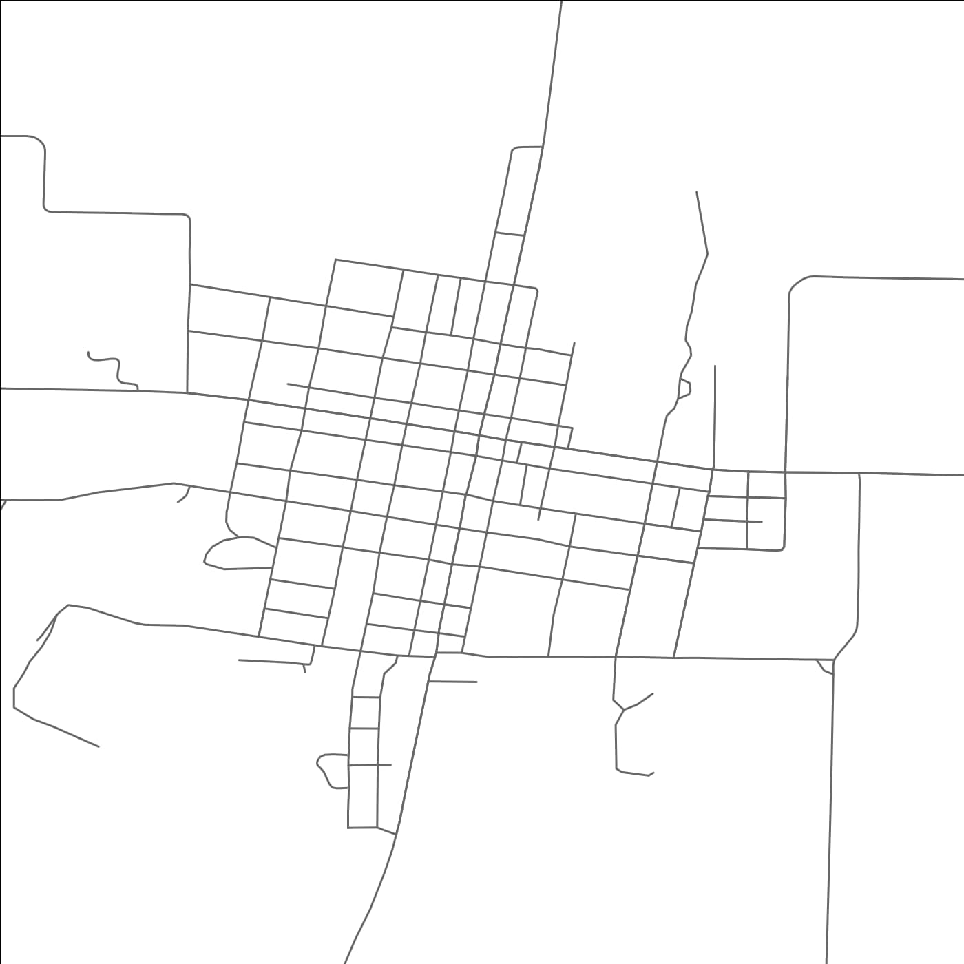 ROAD MAP OF ARCHER CITY, TEXAS BY MAPBAKES