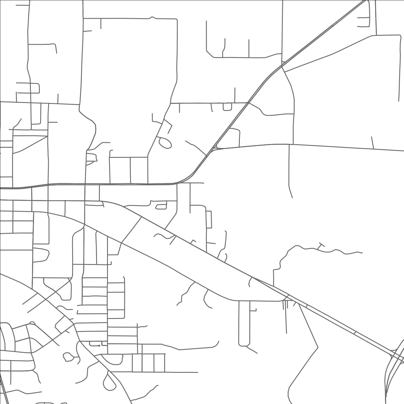 ROAD MAP OF ATHENS, TEXAS BY MAPBAKES