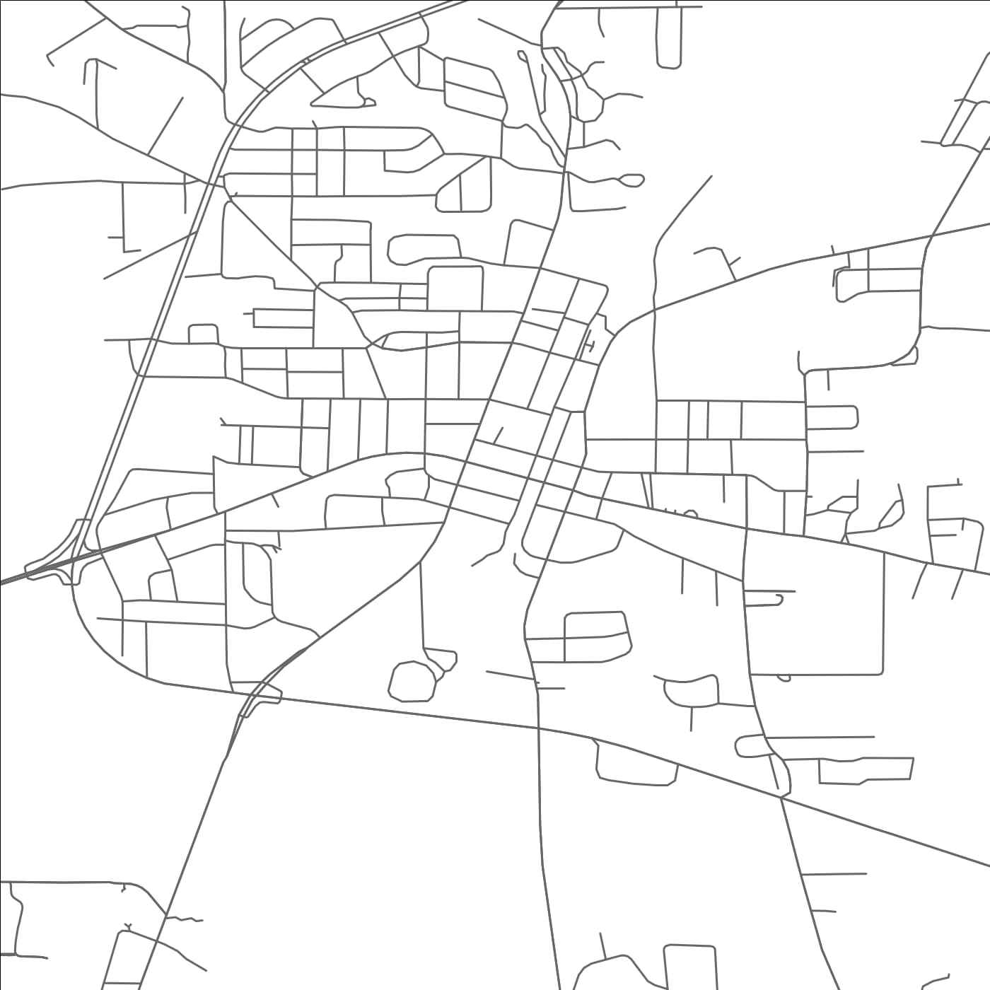 ROAD MAP OF ATLANTA, TEXAS BY MAPBAKES