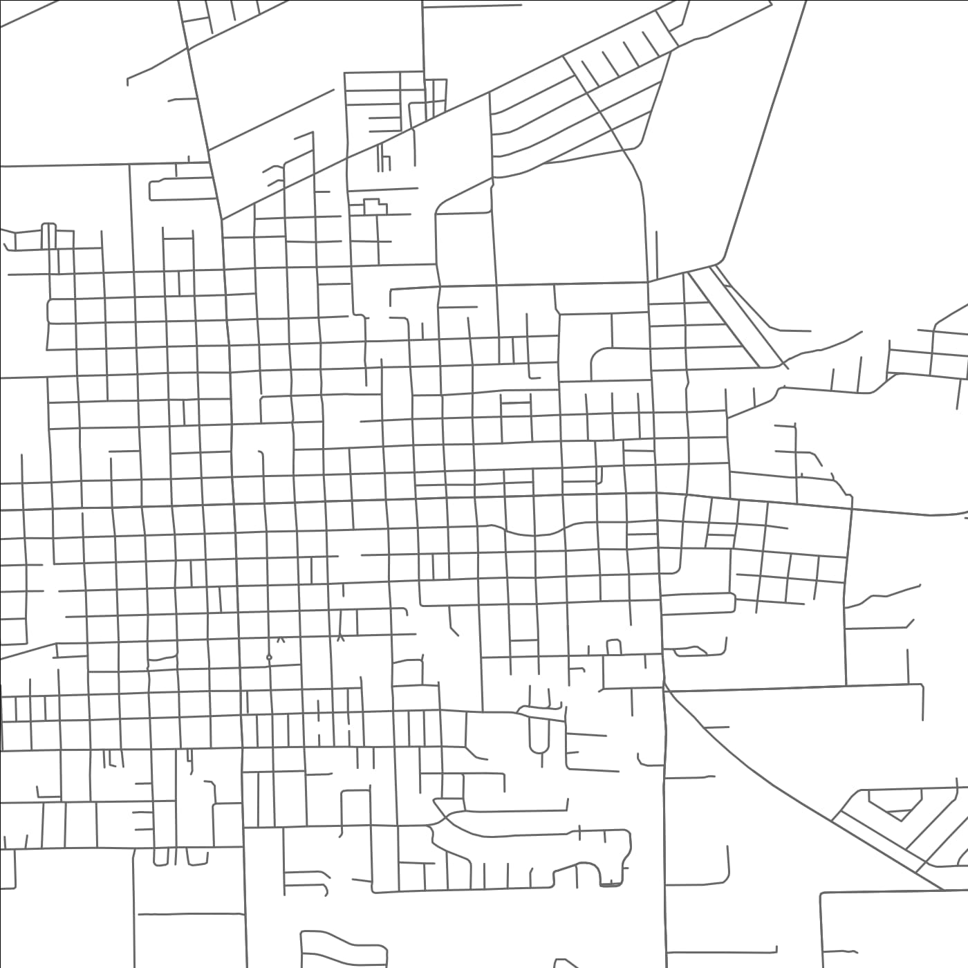 ROAD MAP OF BAY CITY, TEXAS BY MAPBAKES