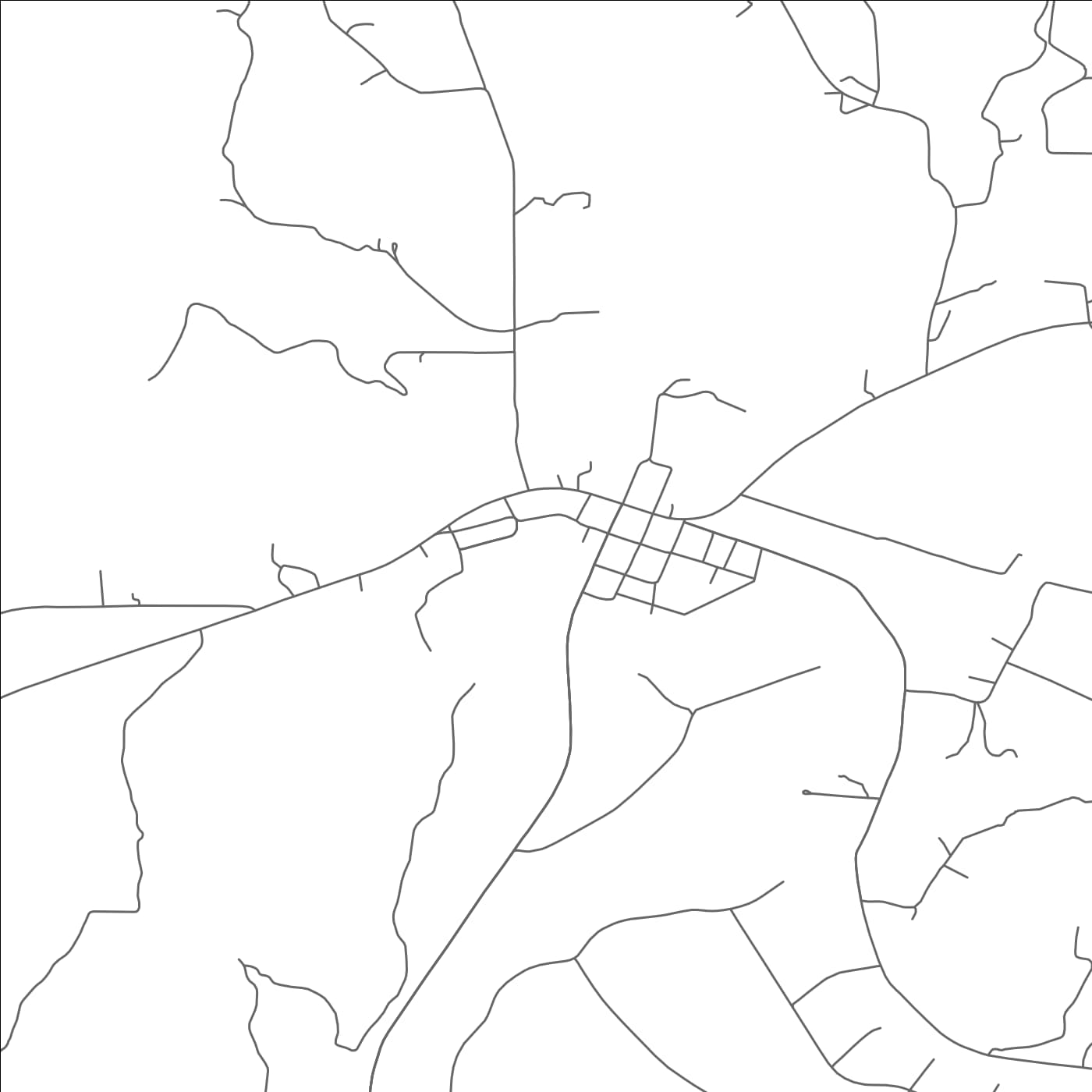 ROAD MAP OF BLUFF DALE, TEXAS BY MAPBAKES