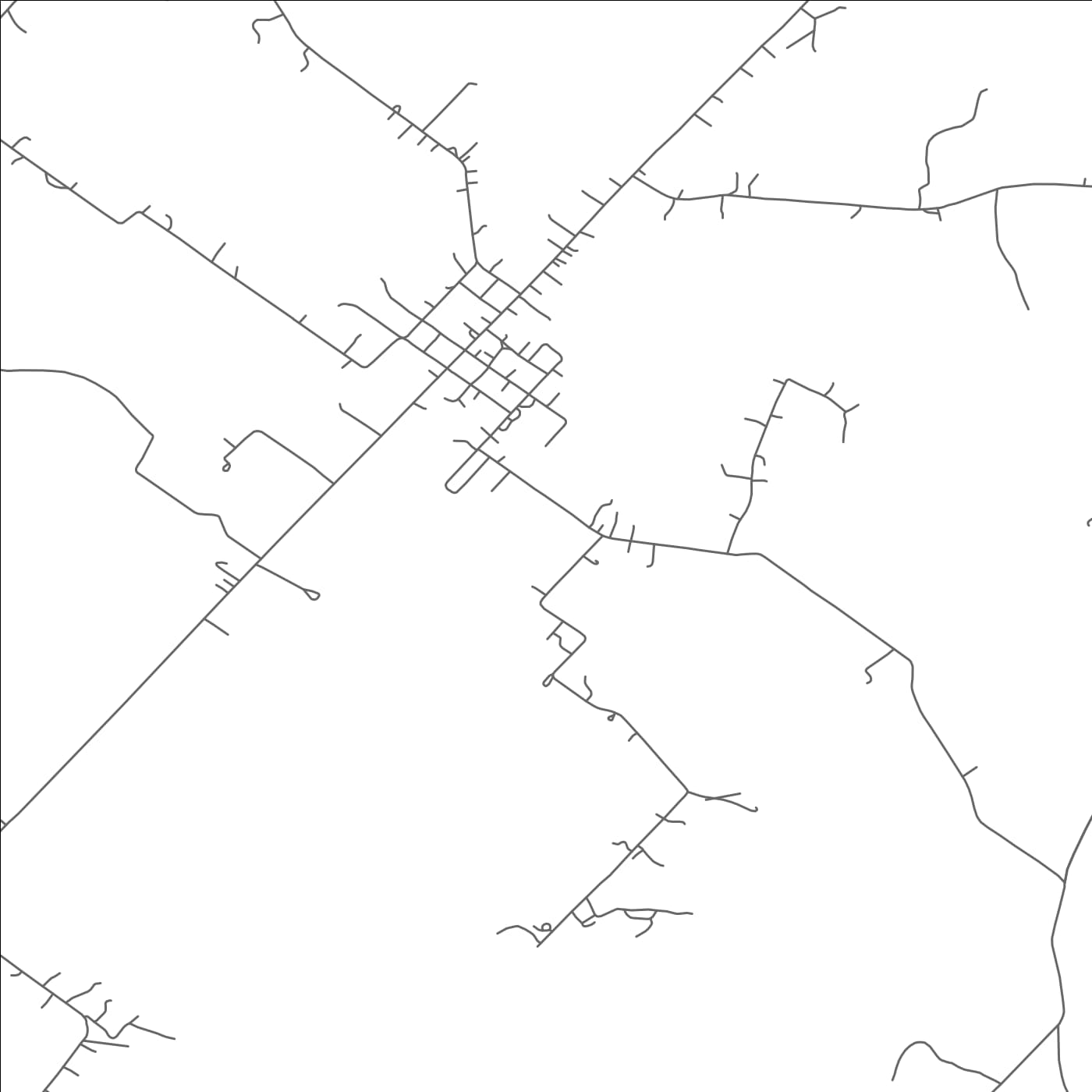 ROAD MAP OF BRISTOL, TEXAS BY MAPBAKES