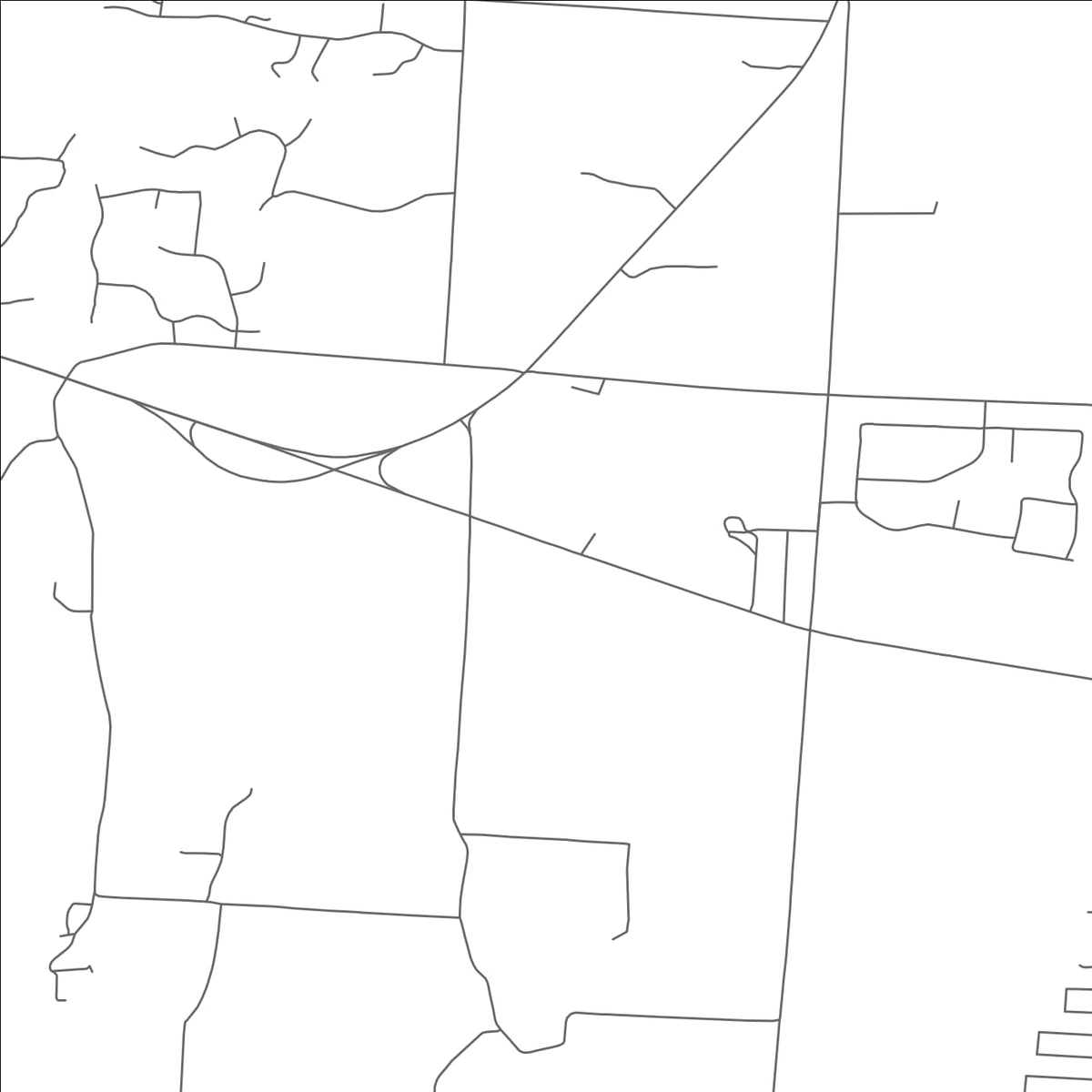 ROAD MAP OF CROSS ROADS, TEXAS BY MAPBAKES