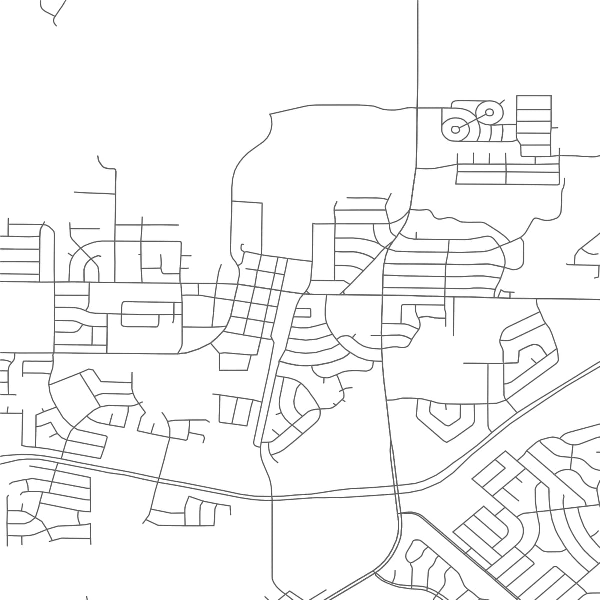 ROAD MAP OF CROWLEY, TEXAS BY MAPBAKES