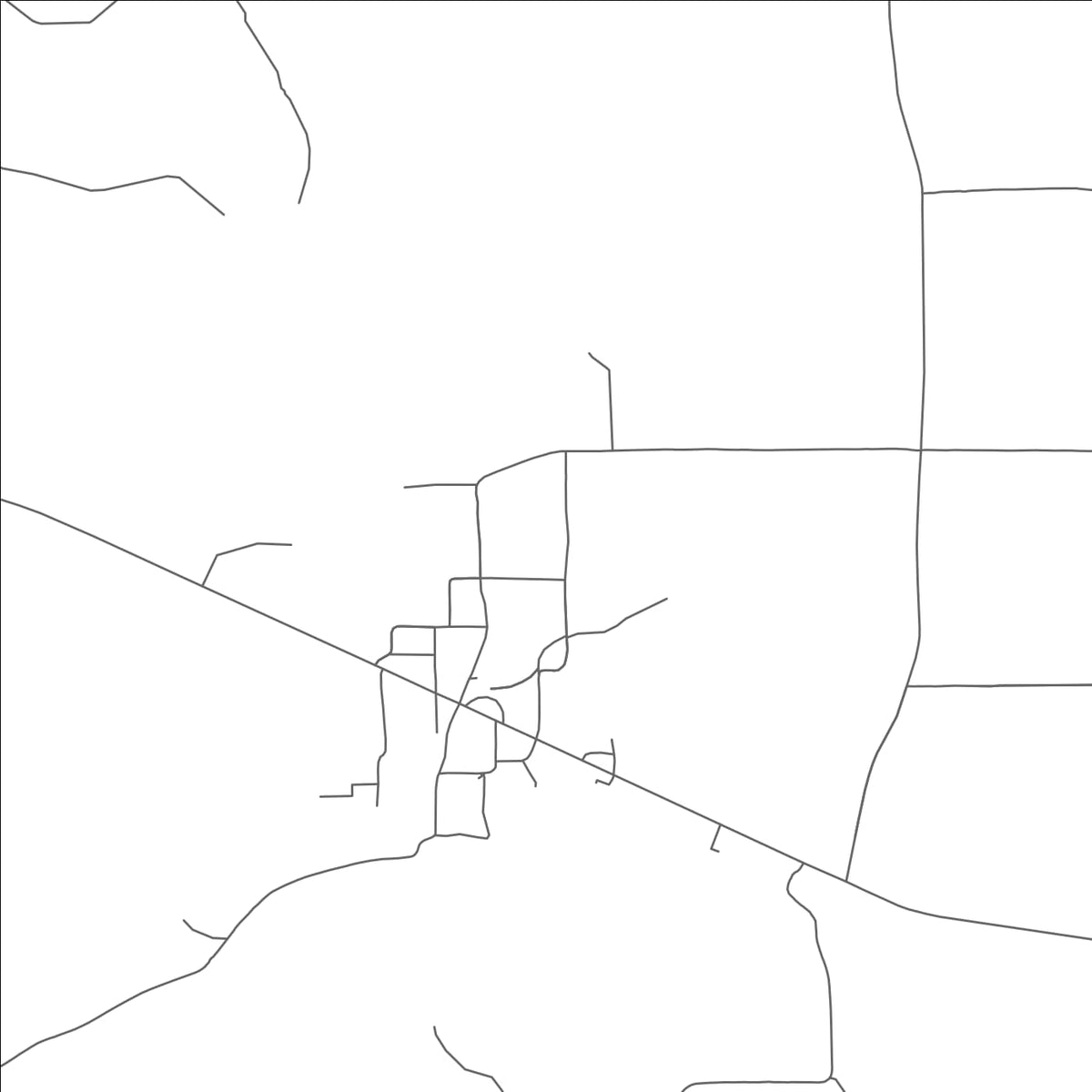ROAD MAP OF CUNEY, TEXAS BY MAPBAKES
