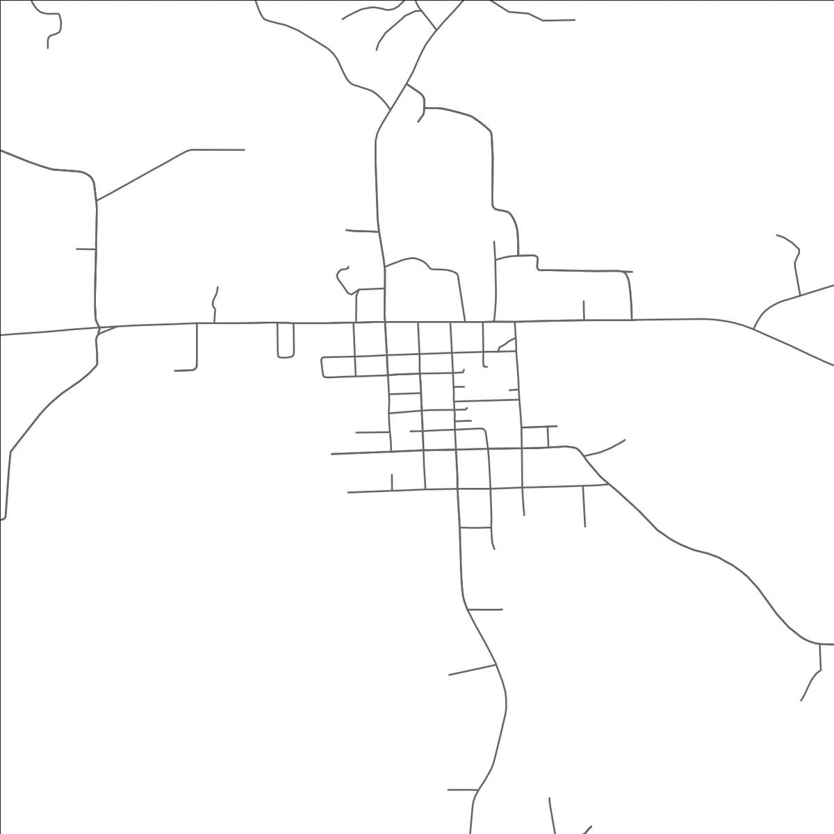 ROAD MAP OF CUSHING, TEXAS BY MAPBAKES