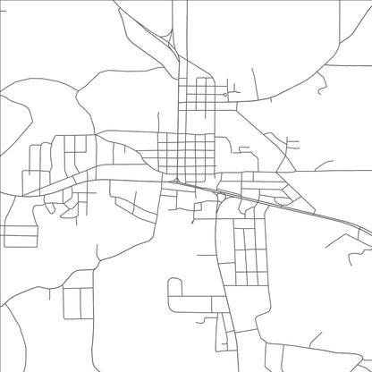 ROAD MAP OF DAINGERFIELD, TEXAS BY MAPBAKES