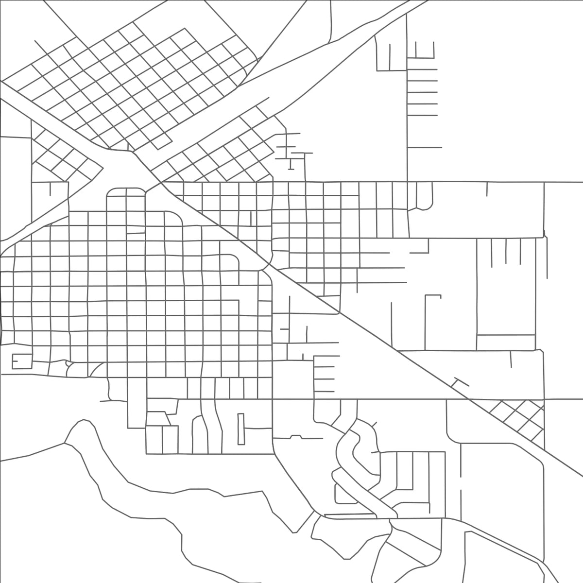 ROAD MAP OF DALHART, TEXAS BY MAPBAKES